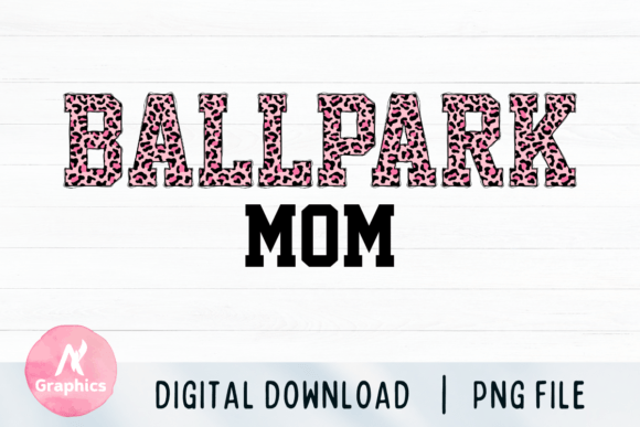 Ballpark Mom Sublimation PNG – Leopard