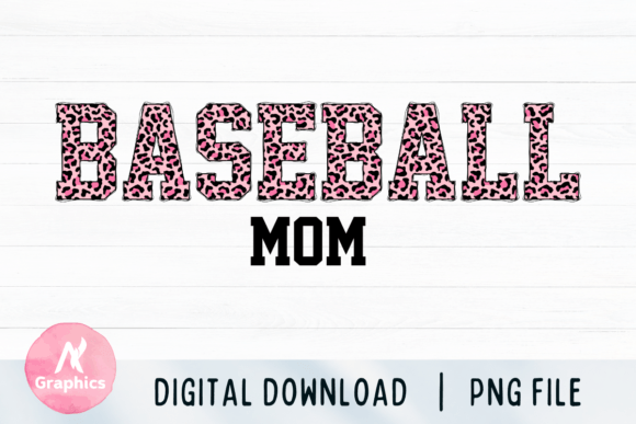 Baseball Mom Sublimation PNG – Leopard