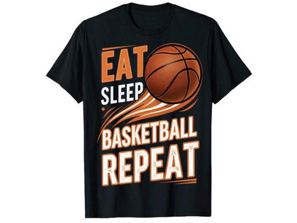 Eat Sleep Basketball T-Shirt Design