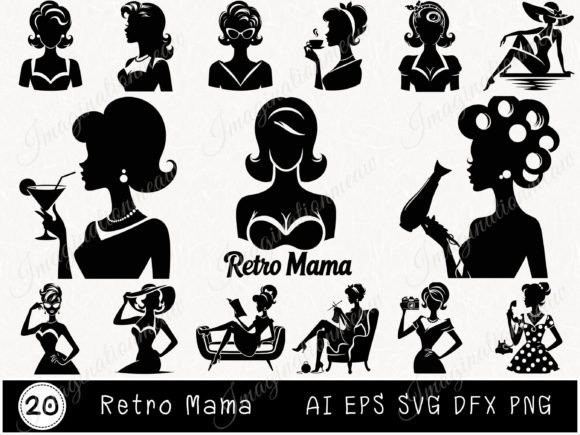 Retro Mama SVG: Mother’s Day Silhouette