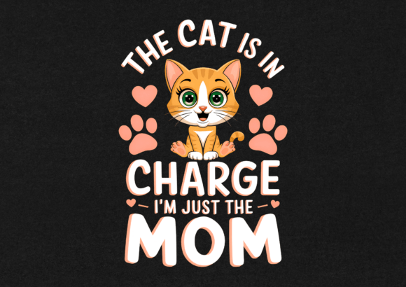 The Cat is in Charge T-Shirt Design